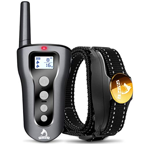 Patpet Dog Training Collar with Remote, 100 Waterproof Rechargeable