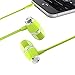 UiiSii U5 Headphones Stereo In-ear Earphones Flat Noodle Shape Cable Music Noise Isolating with Microphone and Volume Control(Green)