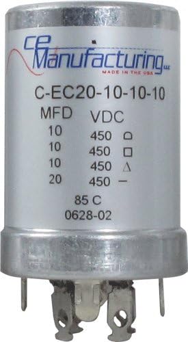 CE Manufacturing 20/10/10/10uF 450VDC Multi Section Can Capacitor