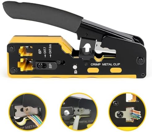 Hiija Pince à sertir RJ45, RJ45 - Kit d'outils de sertissage pour RJ45