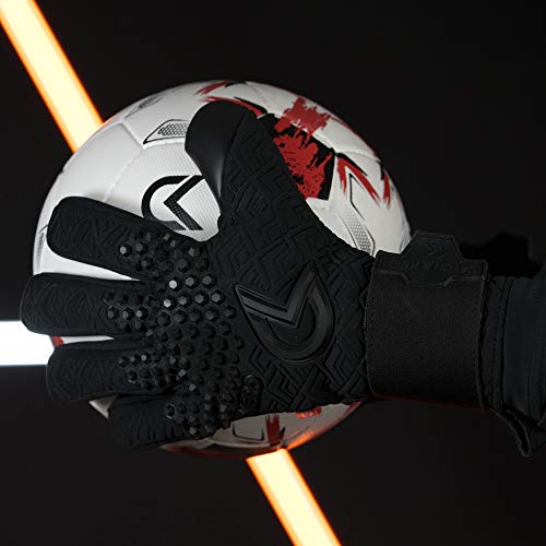 CATCH-KEEP-Nero-Deep-Dark-Guantes-de-portero-profesionales-para-adultos-con-agarre-interno-extremadamente-fuerte-y-corte-perfecto-palma-de-neopreno-para-maxima-seguridad