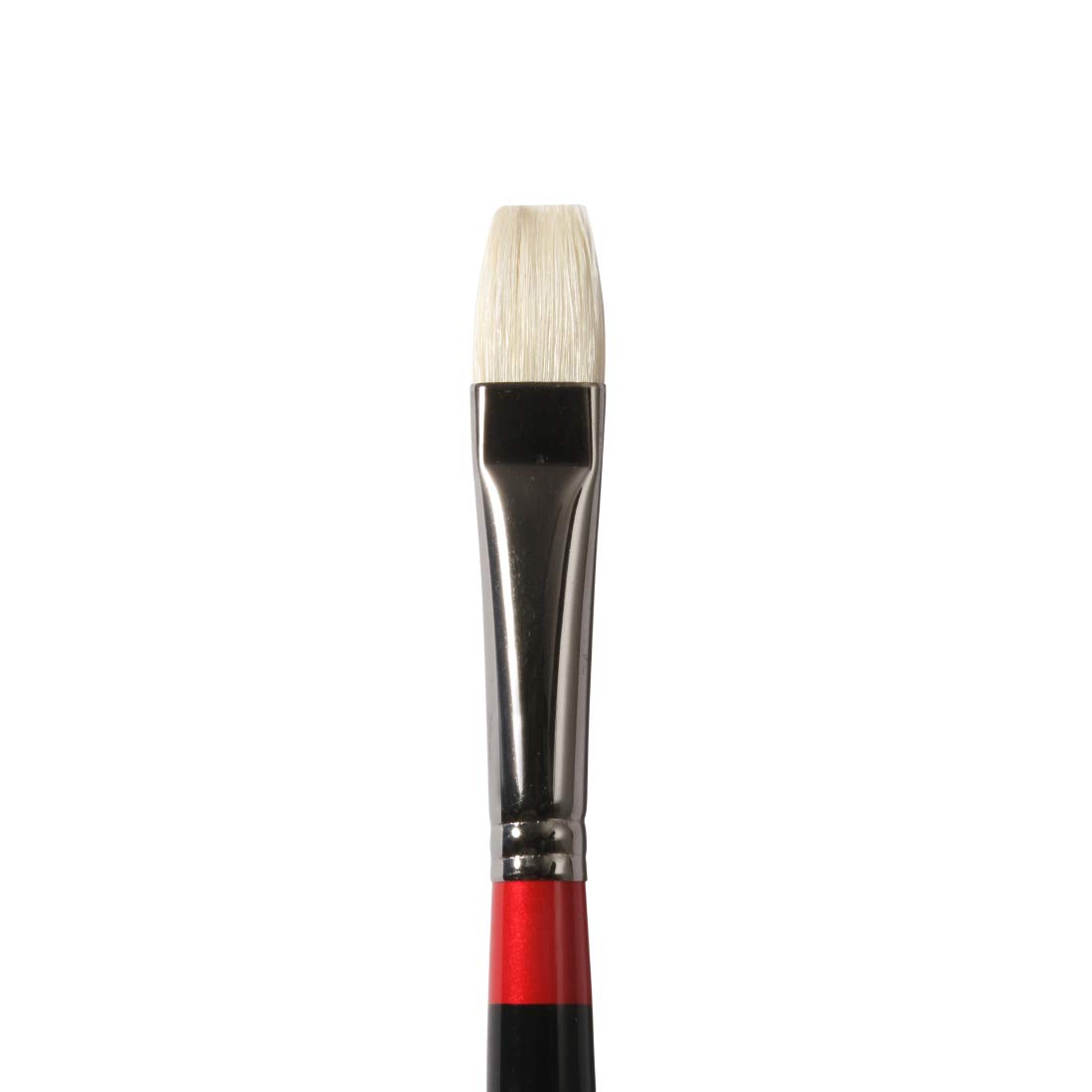 Daler-Rowney Georgian Oil Brush, Natural Hog Bristle, Long Handle, Short Flat, 10
