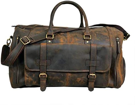 28" Large leather Travel Bag Duffel bag Gym sports flight cabin bag Leather Holdall Overnight Weekend Large luggage bag (20 inch) 1 28" Large leather Travel Bag Duffel bag Gym sports flight cabin bag Leather Holdall Overnight Weekend Large luggage bag (20 inch)