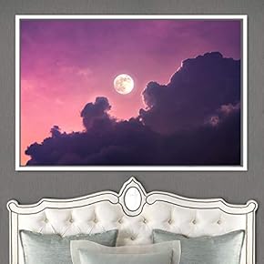 signwin Framed Canvas Wall Art Lunar Aerial Astronomy...