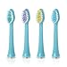 Replacement Brush Heads for: Ivation Rechargeable Electric Toothbrushes w/Sonic Wave Technology - 4-Pack, Color Coded