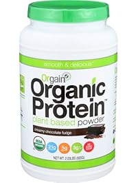 Orgain Organic Plant Based Protein Powder, Creamy Chocolate Fudge, 2.03 Pound, 1 Count