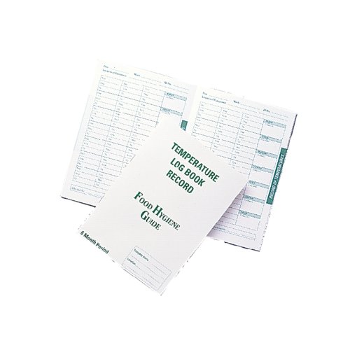 Hygiplas J201 Temperature Log Book, White, Pack of 1