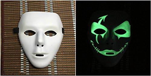 OriginEco Halloween Costume Mask Noctilucent Face Mask Glow in the Dark