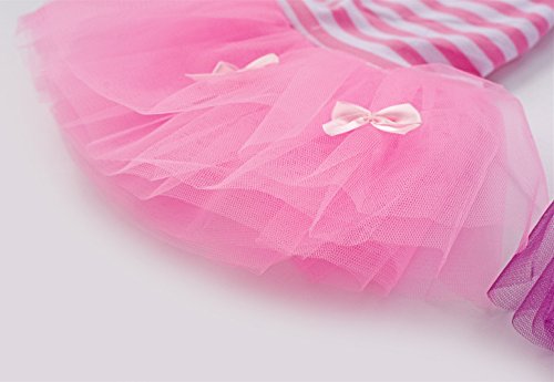 Alroman Dog Dresses Pets Clothes Pink Pet Dresses Doggie Skirt Puppy Clothes Dog Clothes Puppy Apparel Cat Dresses Dog Outfits(L)