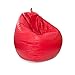 Gold Medal Bean Bags Gold Medal Microsuede Ottoman Bean Bag, Large, Scarlet