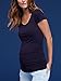 Liu & Qu Women's Maternity Classic Side Ruched T-Shirt Tops Mama Pregnancy Clothes