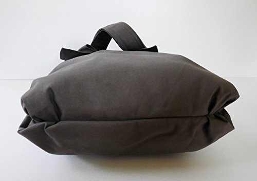 Virine grey shoulder bag, cross body bag, messenger bag, everyday bag, handbag, travel bag, tote, bow, women - JENNIFER - Thumbnail 4