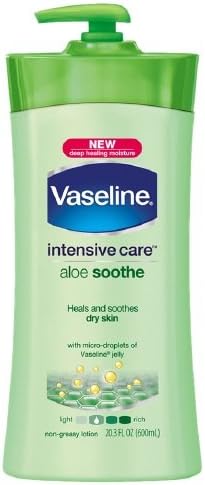Vaseline Intensive Care Aloe Soothe Lotion, 20.3 Fl Oz / 600 Ml (Pack of 4)