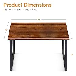 Coleshome 32 Inch Computer Desk, Modern Simple