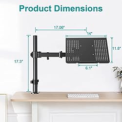 MOUNT PRO Single Laptop Mount with Tray for Laptop