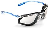 3M Safety Glasses, Virtua CCS Protective Eyewear 11874, Removable Foam Gasket, Anti-Fog, Indoor/Outdoor Mirror Lenses, Corded Ear Plug Control System