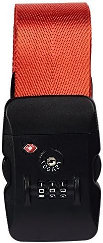 Xunbin TSA Travel Luggage Straps,Adjustable Travel 3-Dial Combination TSA Lock