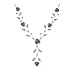 Glamorousky Violet Rose Necklace with Violet Austrian Crystals and Crystal Glass