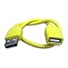 USB 2.0 Male to Female 1 Foot Extension Cable Yellow Extension Cables for iPhone 3, 4, 4s, 5, 5c, 5s, 6, 6 Plus, iPad 2, 3, 4, iPad mini - Pack of 5