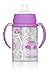 organicKidz Stainless Steel 2-in-1 Sippy Cup/Water Bottle, Lavender Hooty