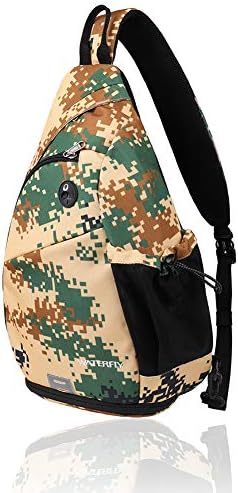 Sling Backpack, WATERFLY Chest Bag Shoulder Crossbody Bag Triangle Backpack for Men Women Outdoor Travelling Cycling Hiking Running