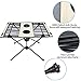 Geezo Lightweight Portable Foldable Camping Side Table with Cup Holders, Nylon Fabric Table Top and Aluminum Alloy Frame, Easy to Assemble and Clean, Compact and Durable(Unfolded: 22.4″ x 15.8″ x 15″)thumb 3