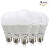 (5 Pack)Bomcosy 12W LED Bulbs A19 E26,100W Incandescent Bulb Equivalent,Not Dimmable,1050 Luminous,6000K Daylight