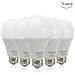 (5 Pack)Bomcosy 12W LED Bulbs A19 E26,100W Incandescent Bulb Equivalent,Not Dimmable,1050 Luminous,6000K Daylight