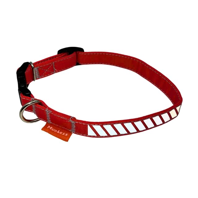 MUDLESS Waterproof Reflective Dog Training Collar - Durable & Lightweight Waterproof Dog Collar, Enhanced Visibility, Fast-Drying - Ideal for Walks, Training & Outdoor Adventures (Tawny Orange, L)
