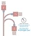 LOVRI 3Pack 3FT 6FT 10FT Lightning Cable Nylon Braided Lightning to USB Charging Cord Charger for iPhone 6s,6, 6plus,6s plus, iPhone 5s 5 5c SE, iPad & iPod (Rose gold & gray)