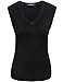 Camii Mia-Sweater-Vest-Women-Knit Vest Classic V Neck Sleeveless Pullover Fall Sweater Vests Regular Fit Lightweight (Medium, Black)
