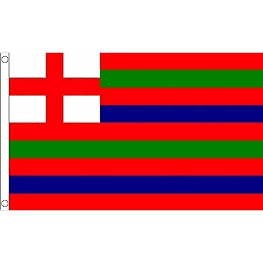 AZ FLAG - Striped Ensign Red/Green/Blue Flag - 3x5 Ft - 100D Polyester Bristish Historic Banner with Two Metal Grommets - Fade Resistant - Vivid Colors - 3' x 5' Feet - 150x90 Cm