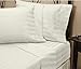 HC COLLECTION 1800 Platinum Collection Wrinkle and Fade Resistant 3Pcs Bed Sheet Set, King, Dobby Stripe-White