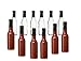 Premium Vials, Clear 5 Oz Glass Woozy Hot Sauce Bottles with Shrink Capsules, Case of 12 (5 Oz with Screw Caps & Black Shrink Capsules)