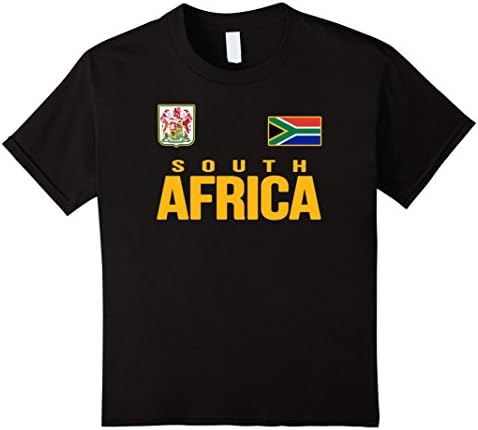 Kids South Africa T-shirt African Flag Travel Vacation Souvenir 8 Black