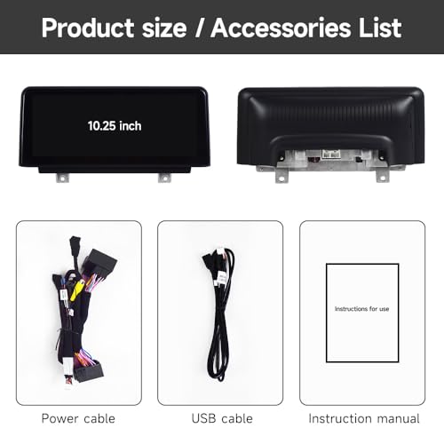 VIBEX 10.25 Inch Car Radio Carplay Wireless & Android Wireless Car Radio for BMW 3 4 Series F30/F31/F32/F33//F34/F36 2012-2016 with NBT System, Touchscreen Stereo Receiver with AirPlay Link, Siri