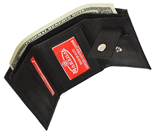 Leather Kids Wallet MultiColor #825COL (Black)