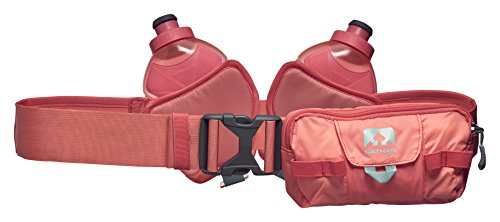 NATHAN Sports NS4529-0253-00 Switchblade Hydration Pack Fitness Running Belt with Two 24oz Flasks, Fusion Coral, One Size