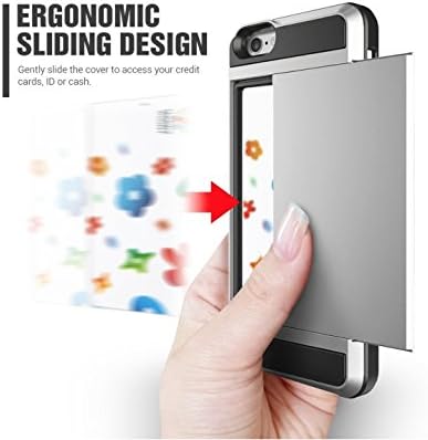 iPhone 6 Hybrid Case, OPSEC [Heavy Duty] Impact Resistant Wallet with Card Cover Slot and Protective Armor Shell + Anti-scratch Hard PC Back Cover Skin ID for Apple iPhone 6 6S 4.7" Devices