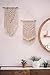 Favibes 2-Piece Macrame Woven Wall Hanging, Modern Geometric Boho Chic Bohemian Home House Living Room, Bedroom, Dorm Room, Apartment, Gallery Wall Art Decor, 16