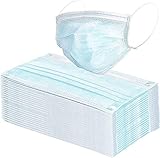 Disposable Face Masks with Elastic Ear Loop 3 Ply Breathable and Comfortable for Blocking Dust Air Pollution Flu Protection 100 Pack