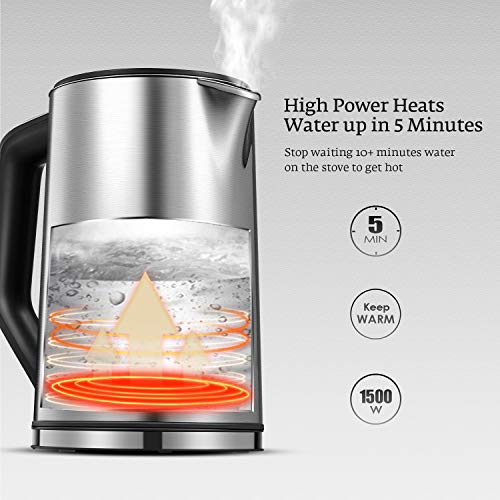 Aicok Electric Kettle Temperature Control, Double Wall Cool Touch