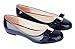 Verocara Women's Flat Round Toe with Bow-tie Casual Balleria Genuine Leather Shoes for Party and Office