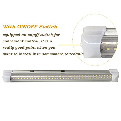 Wiipro RV LED Interior Lights Strip Bar 2PCS 13.5'' 4.5W 72 LEDs Bulbs with On/Off Switch for Car Van Bus Caravan Lorry Camper Boat White - Thumbnail 4