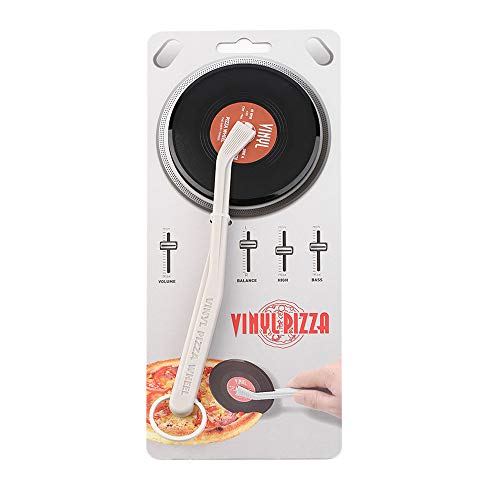 Windwinevine Professional Top Spin Fresh Slice Record Player Pizza Cutter Vinyl Record Design Pizza Wheel Cutter Kitchen Accessories