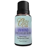 Ovvio Essential Oils Unwind Stress Relief Blend, Relaxes & Rejuvenates your Senses, Best Therapeutic Grade for Aromatherapy, Natural and Unfiltered 15 ml