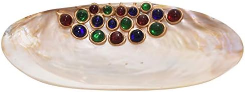 Uttam International Mother of Pearl Sea Shell Shell Soap Dish (Natural White Shell, 19 cm x 11 cm)