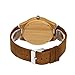 SHANGDONGPU Women Bamboo Wooden Watch,Women Watch with Genuine Leather band and Japan Quartz Movement, Fashion design