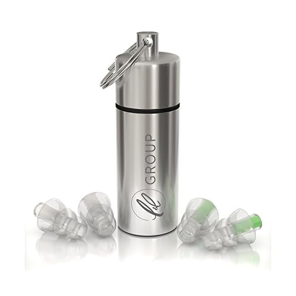 High-Fidelity-Ear-Plugs-Two-Pairs-Noise-Canceling-Hearing-Protection-for-Musicians-Clubs-Concerts-and-Sporting-Events-Aluminum-Case