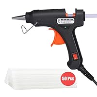 Hot Glue Gun, Upgraded 20W High Temp Heavy Duty Hot Melt Glue Gun Kit with 50pcs Glue Sticks(4.0